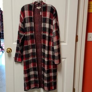 Brand New Boutique Buffalo Plaid Sweater Cardigan